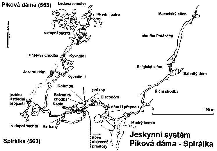 A Pikova Dáma és a Spirálka-barlang térképe