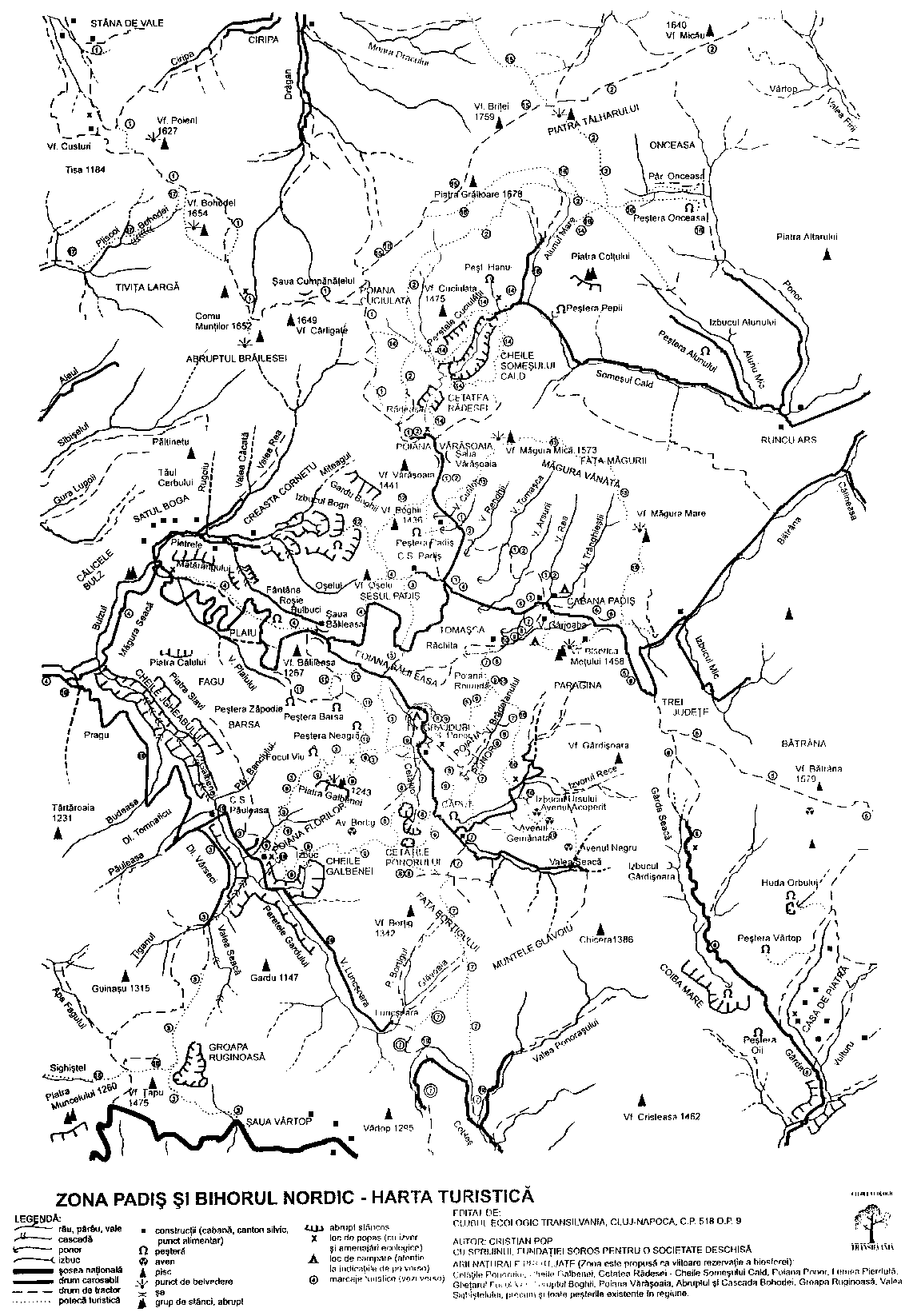 Padis vidék térképe