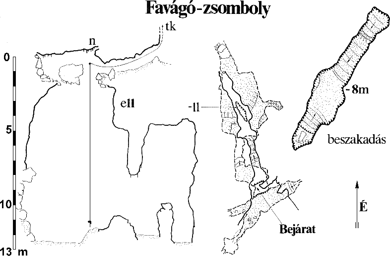 Favágó-zsomboly térképe